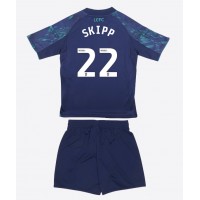 Otroški Nogometni dresi Leicester City Oliver Skipp #22 Gostujoči 2025-26 Kratek Rokav (+ Kratke hlače)